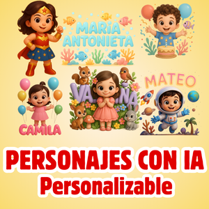 BIBLIOTECA DE PROMPTS: Crea Personajes con IA + Nombres en 3D Personalizables
