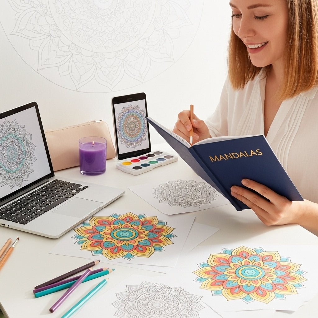 Pack de Mandalas y Hojas de Práctica (+300 Diseños Unicos)